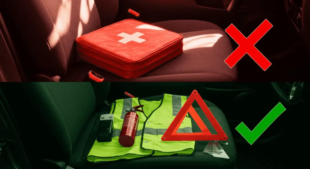 Diferencia entre el kit de seguridad vehicular obligatorio y un botiquín, información útil al preparar el completo kit de emergencia para terremotos en Costa Rica.
